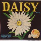 Vintage Crate Label Daisy Covina Orange Growers Association Original not a copy