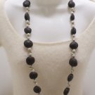 Hawaiian Lei Necklace made of Kukui Nut and Shell