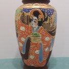 Vintage Japanese Flower Vase Satsuma Moriage