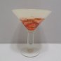 Bar Glass clearwith Yellow with Red Design Thick Clear Glass Stem