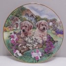Collector Plate Little Gardeners from Cottae Puppies Series Hamilton Collection