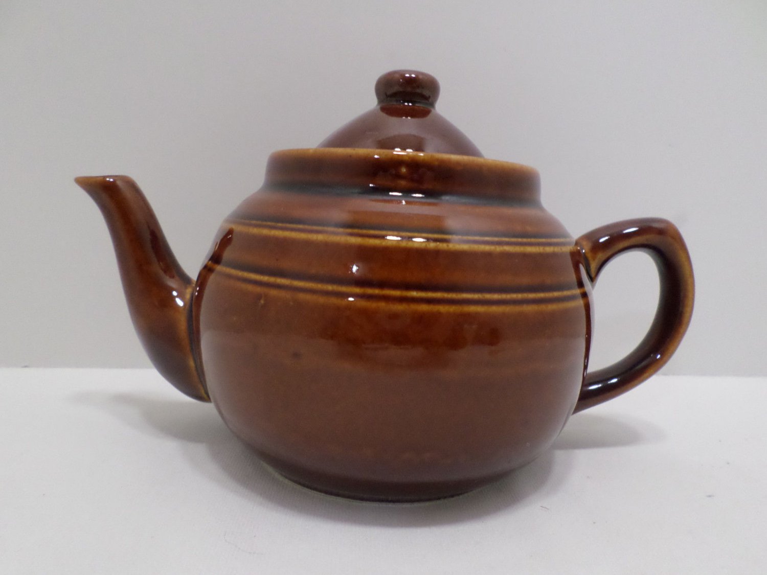 Vintage Teapot Brown Porcelain Made in China