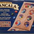 Mancala Oak Finished Wood Board Gemstone Playing Pieces 2001