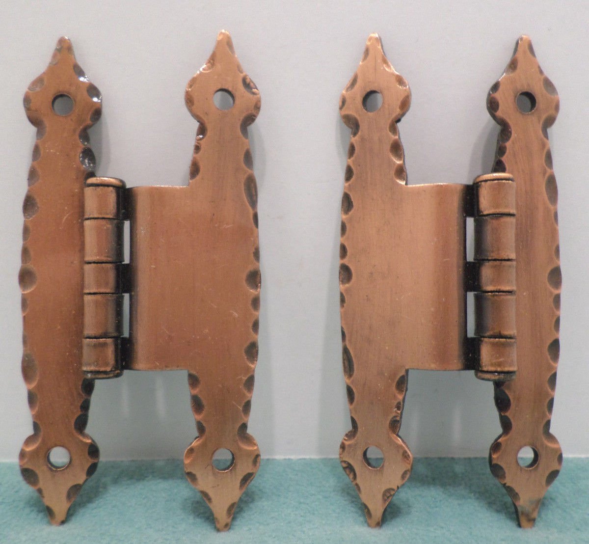 Door Hinges Copper Plated Hardware Bushed Satin Finish