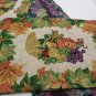 Place Mats & Table Runner Set Tapestry 5 Pc Fall Autumn Thanksgiving Leaves