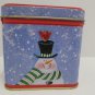Christmas tin box snowman design