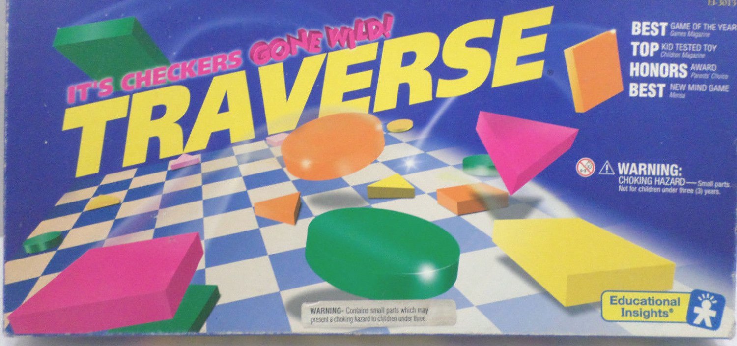 Traverse Checkers Gone Wild Board Game by Educational Insights 1992