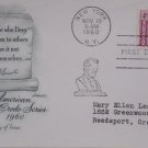 1960 First Day Cover President Lincoln American Credo Series