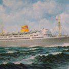 Norwegian American Line Postcard MS Bergensfjord Ocean Liner Cruise Ship