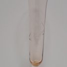 Bud vase Light Pink Glass Etched Floral Design Made in HTC Japan
