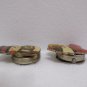 Vintage Sewing Button Covers Metal Christmas Snowman and Stocking