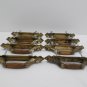 Vintage Drawer Pulls Door Handles Hardware Brass and Wood 8 pcs 3541