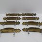 Vintage Drawer Pulls Door Handles Hardware Brass and Wood 8 pcs 3541