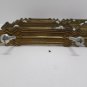 Vintage Drawer Pulls Door Handles Hardware Brass and Wood 8 pcs 3541
