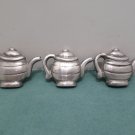 Vintage Drawer Pulls Silver Colored Metal Tea Pot Door Handles
