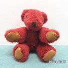 Vintage Teddy Bear Miniature Plum Color with Brown Vinyl Pads Fully Jointed