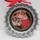 1991 Christmas Tree Ornament Metal Coca Cola 1960 Santa Claus