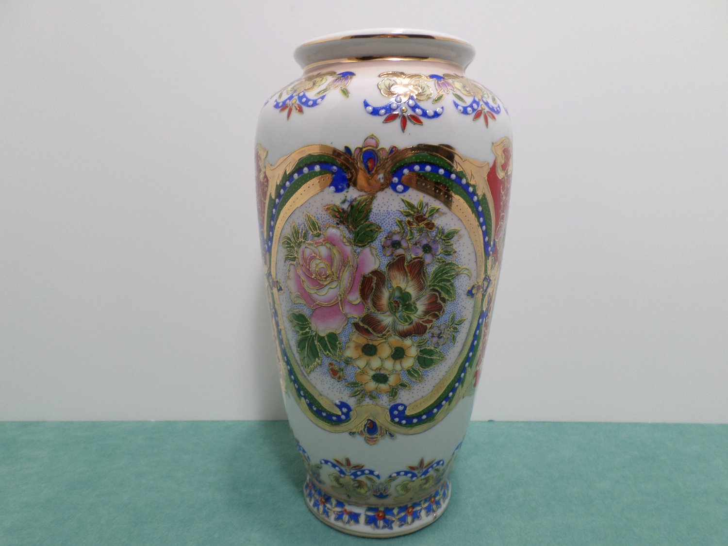 Vintage Japanese SatsumaStyle Vase Porcelain Hand Painted