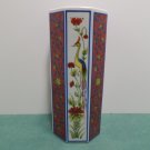 Vintage Japanese Hexagon Vase Porcelain made in Japan with a Bird and Floral Design