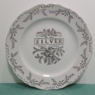 Vintage Silver 25th Wedding Anniversary Plate made by Norcrest Fine China