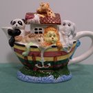 Vintage Noah's Ark Teapot Ceramic by New World Specialties, Lombard Illinois