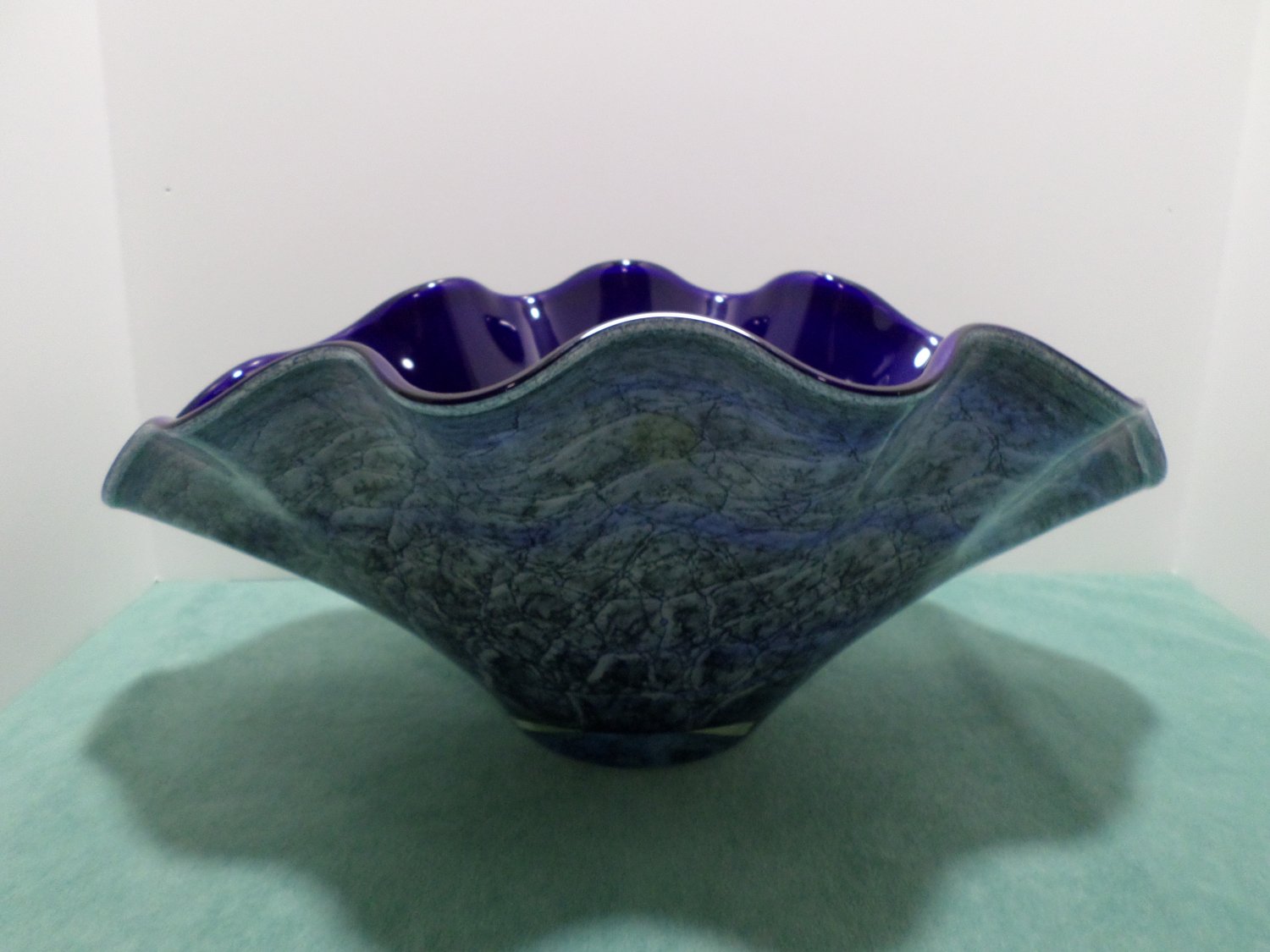 Vintage Jozefina Krosno Center Piece Bowl Hand Made in Poland