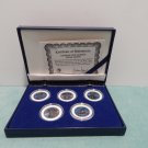 Five Statehood Quarter Dollars 2000 Edition Enhanced by Colorization Process on back