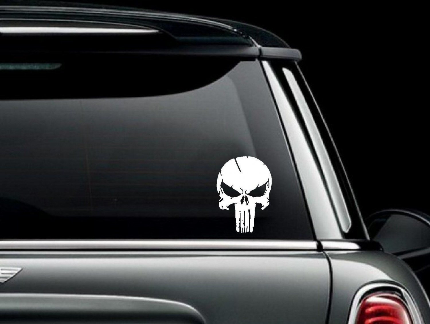 Distressed Punisher Skull Vinyl Car Window Decal Bumper Sticker Us Seller