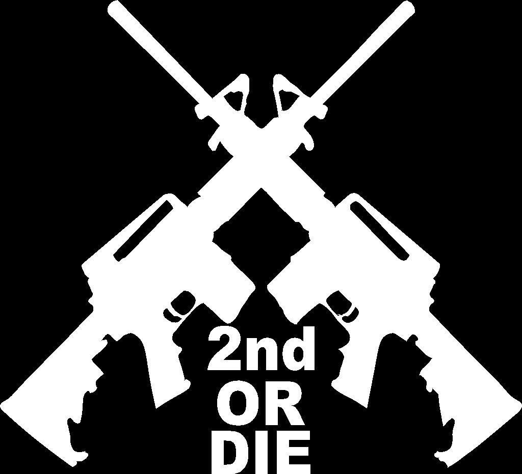 2nd or Die Crossed AR 15's Vinyl Car Truck Window Decal Bumper Sticker ...