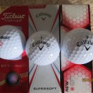 3 TITLEIST DT TRU SOFT 6 CALLAWAY SS&TOUR Golf Balls 3 New Sleeves 9 Total Balls