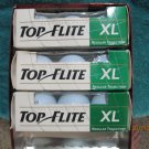9 Top Flite XL Regular Trajectory White Golf Balls - NIB 3-packs (9 balls)
