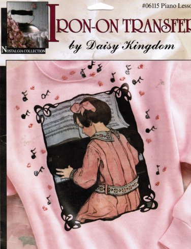 Daisy Kingdom Iron on Transfer The Nostalgia Collection Piano Lessons 06115