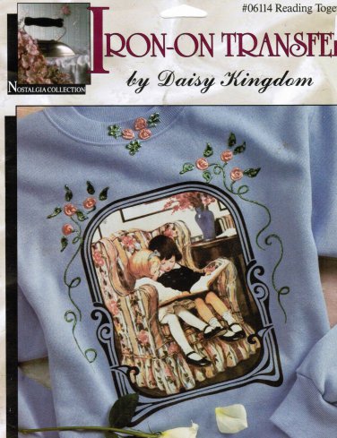Daisy Kingdom Iron on Transfer Nostalgia Collection Reading Together