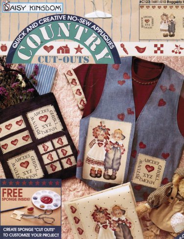 Daisy Kingdom Country Cutouts No Sew Applique Raggedy Pals
