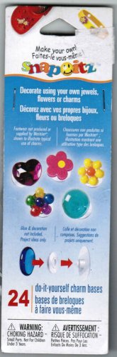 Westrim Crafts Snap Itz Do it Yourself Charm Bases Pack of 24