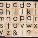 Hampton Art Studio g lower case Century Gothic Type Font Alphabet Stamp Set