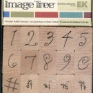Image Tree Script Numbers Rubber Stamp Set of 15