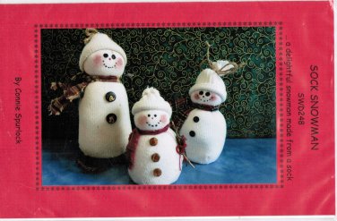 Sock Snowman by Connie Spurlock Pattern Instructions