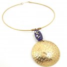 Product ID: 59     Brass Choker, Large Glas Bead, Medium Brass Disk
