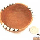 Product ID: 101     Small Finger Bowl Olive Wood and Painted Bone