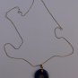 Vintage Italian 14K Yellow Gold Chinese Lapis Lazuli Pendant Stud Earrings
