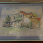 Vintage Bob Botes California Country Scene Ink & Watercolor Painting