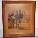 Antique H.A.Ogden American Military Litho Tin Wall Picture Tray Officer 1816-21