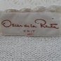 Vintage Oscar de la Renta White Red Blue Yellow Boucle Knit Sweater 6 M