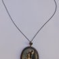 Antique Miniature Italian Silver Lace Filigree Cannetille Hand Painted Portrait