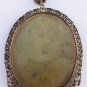 Antique Miniature Italian Silver Lace Filigree Cannetille Hand Painted Portrait