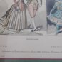 Pair 1899 LE MONITEUR DE LA MODE Paris Children Fashion Etching Print Framed