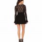 $128 Sexy FREE PEOPLE Little Black Lace Key Hole Neckline Dress L New