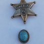 5 Vintage Southwestern Style Silver Button Covers Sheriff Hat Saddle Concho