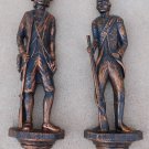 2 Vintage 7209  7210 Dart IND Syroco Coppercraft Guild Colonial Soldier Plaque